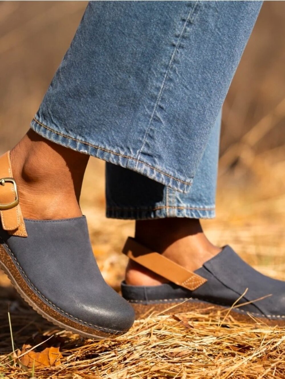 Dansko Merrin Mule Clog Blue Burnished Suede Size 41, 42 NEW Boho Mature